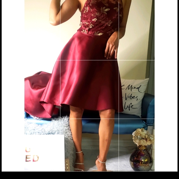 Cherry red dress ● size 6● Candalite - Picture 5 of 13